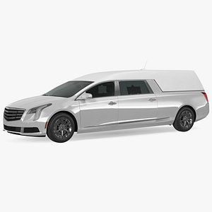 white luxury hearse car model