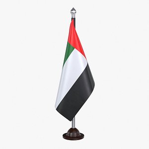 3D United Arab Emirates Flag Stand