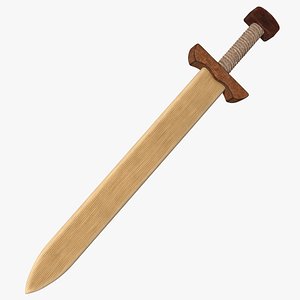 Wooden Practice Sword 3D model