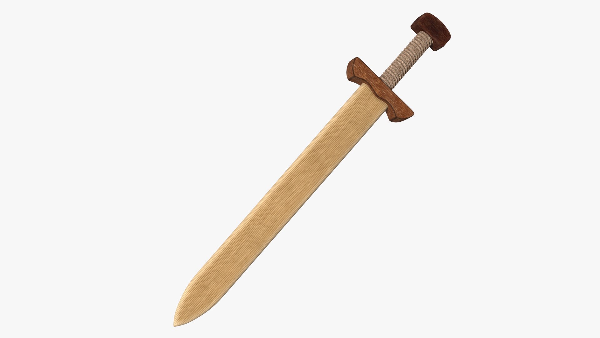Wooden Practice Sword 3D model preview