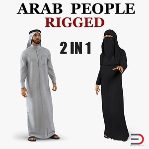 arab people rigged model