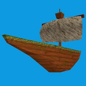 cartoony ship obj