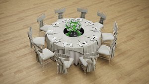 3D Wedding Dinner Table