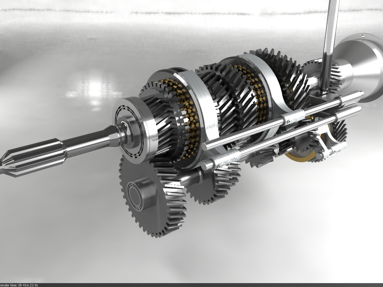 manual transmission mechanism automobile 3d model