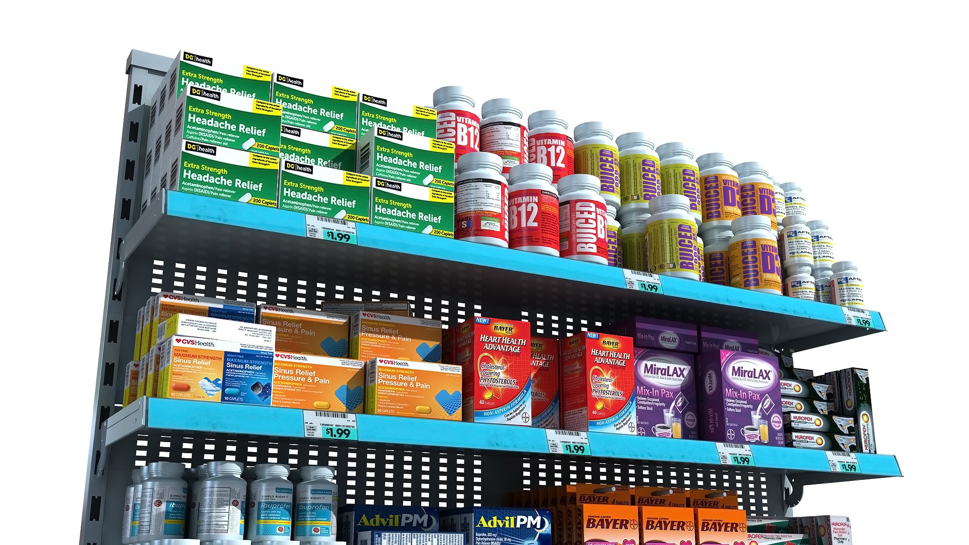 Pharmacy shelves - Stock Image - M640/0280 - Science Photo Library