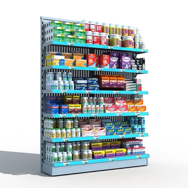 Market Shelf 3D Model - Medicine