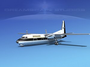 3d model fairchild f-27 fokker