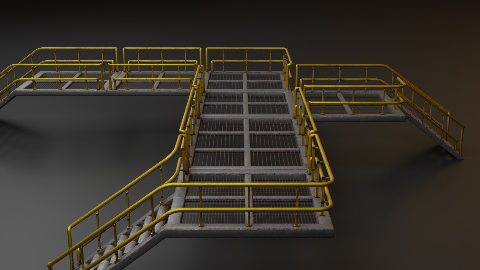 3D Modular Industrial Catwalk - TurboSquid 1762393