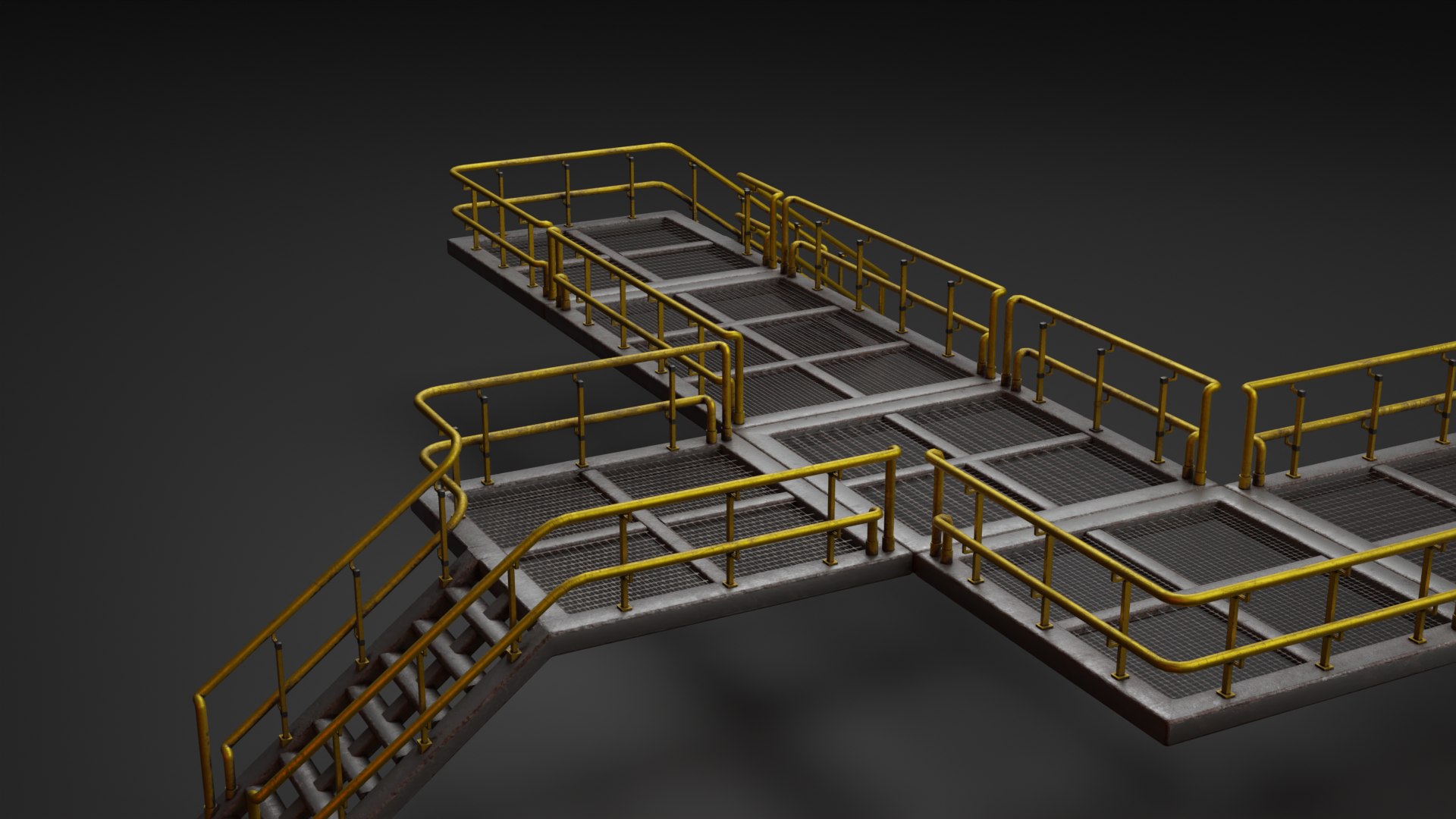 3D Modular Industrial Catwalk - TurboSquid 1762393