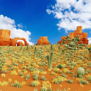 Desert Landscape tree and plants asset pack 3D