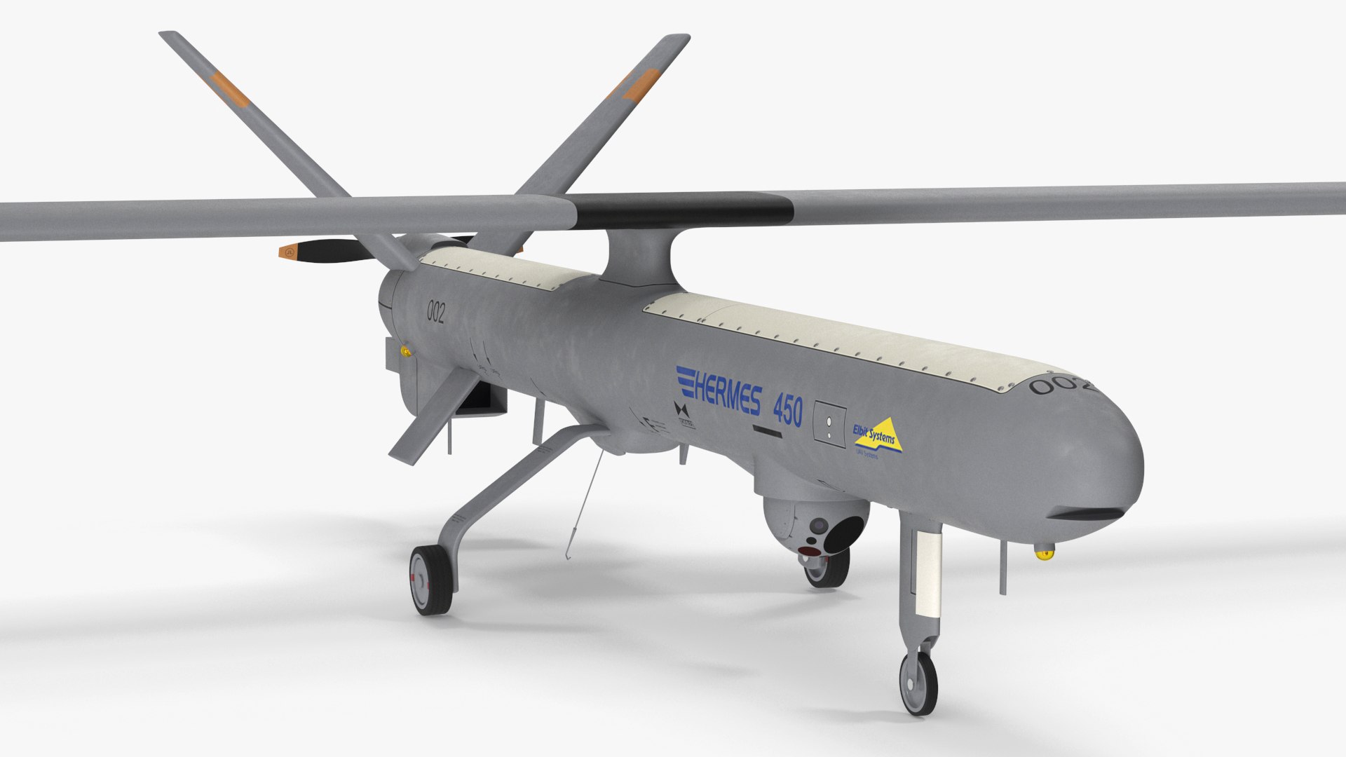 Hermes 450 Multi-Role High Performance Tactical UAS 3D model preview