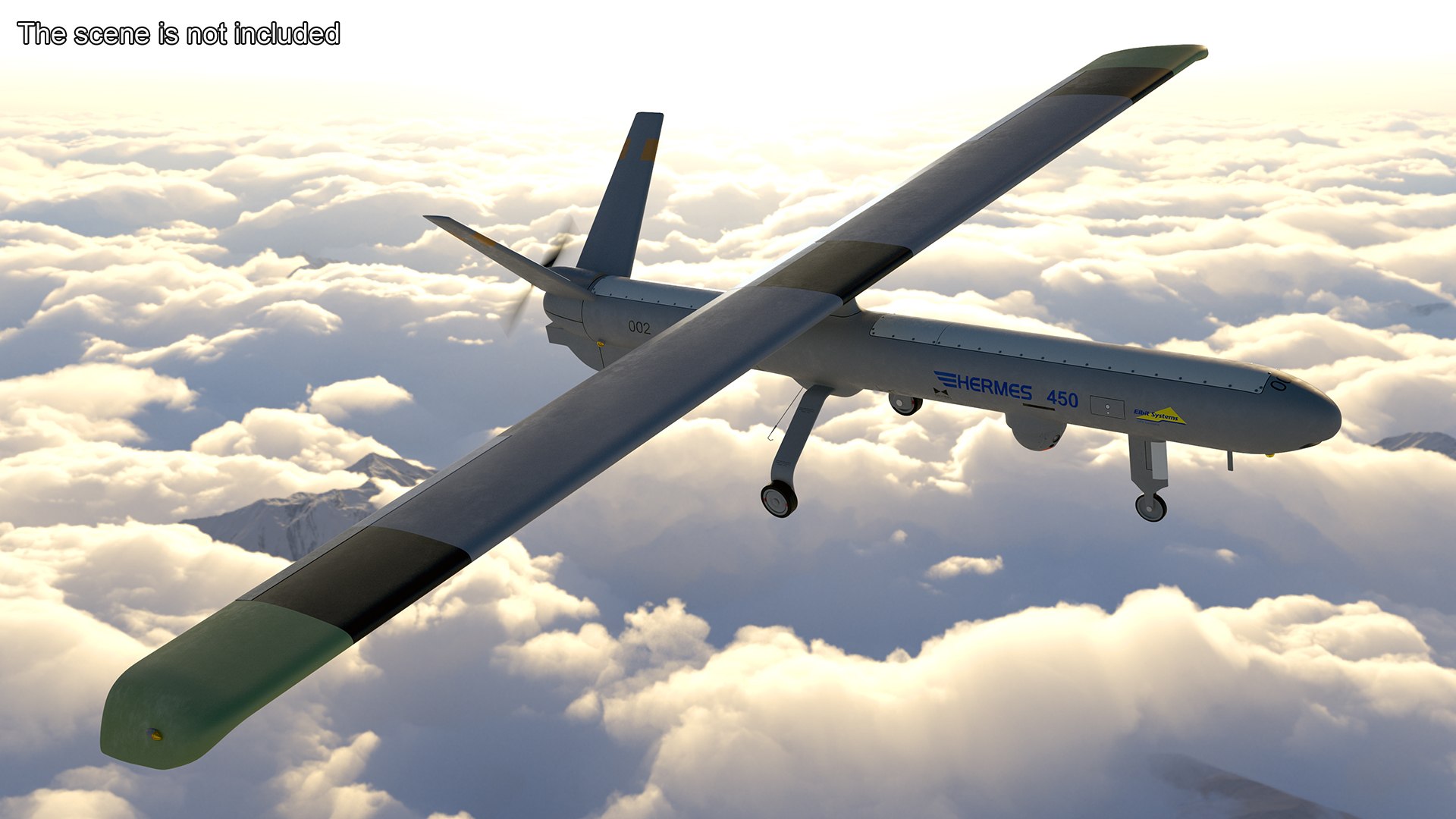 Hermes 450 Multi-Role High Performance Tactical UAS 3D Model ...