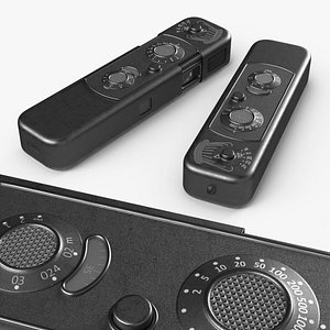 Subminiature Film Camera with Dials Black