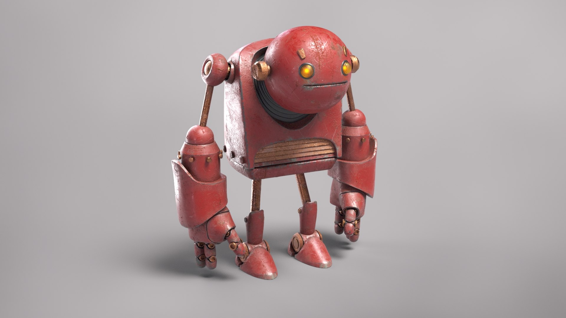 Robot Realistic Metal 3d Fbx