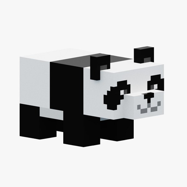 modelo 3d Minecraft Panda - TurboSquid 2089586