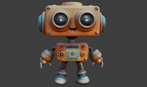 3D Cute Mini Robot 3D Model model