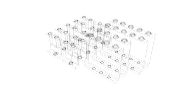 3D lego windows panels set - TurboSquid 1714020
