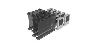 3D lego windows panels set