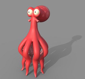 3D Octopus Cartoon 02