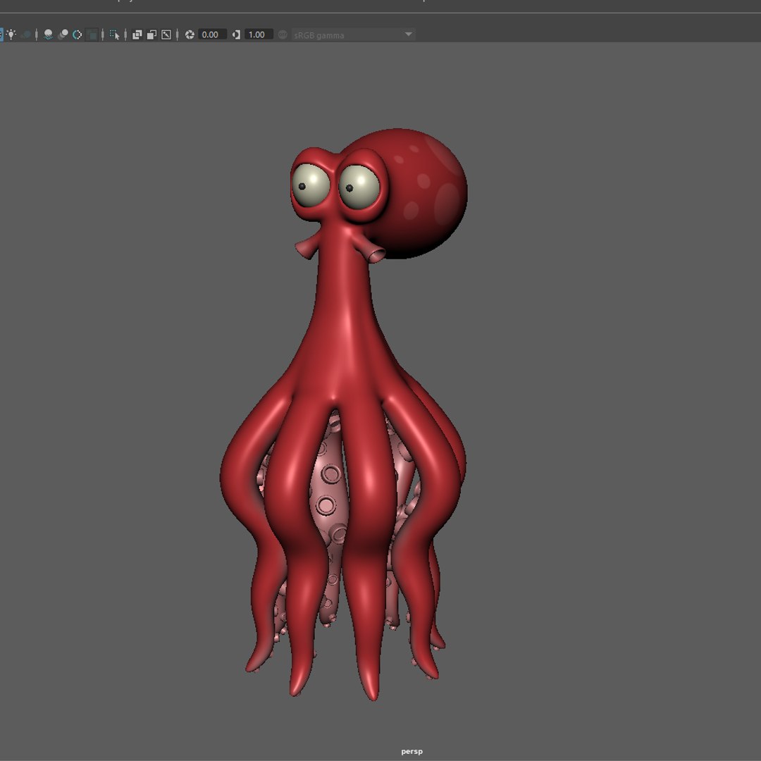 3D Octopus Cartoon 02 - TurboSquid 1994151