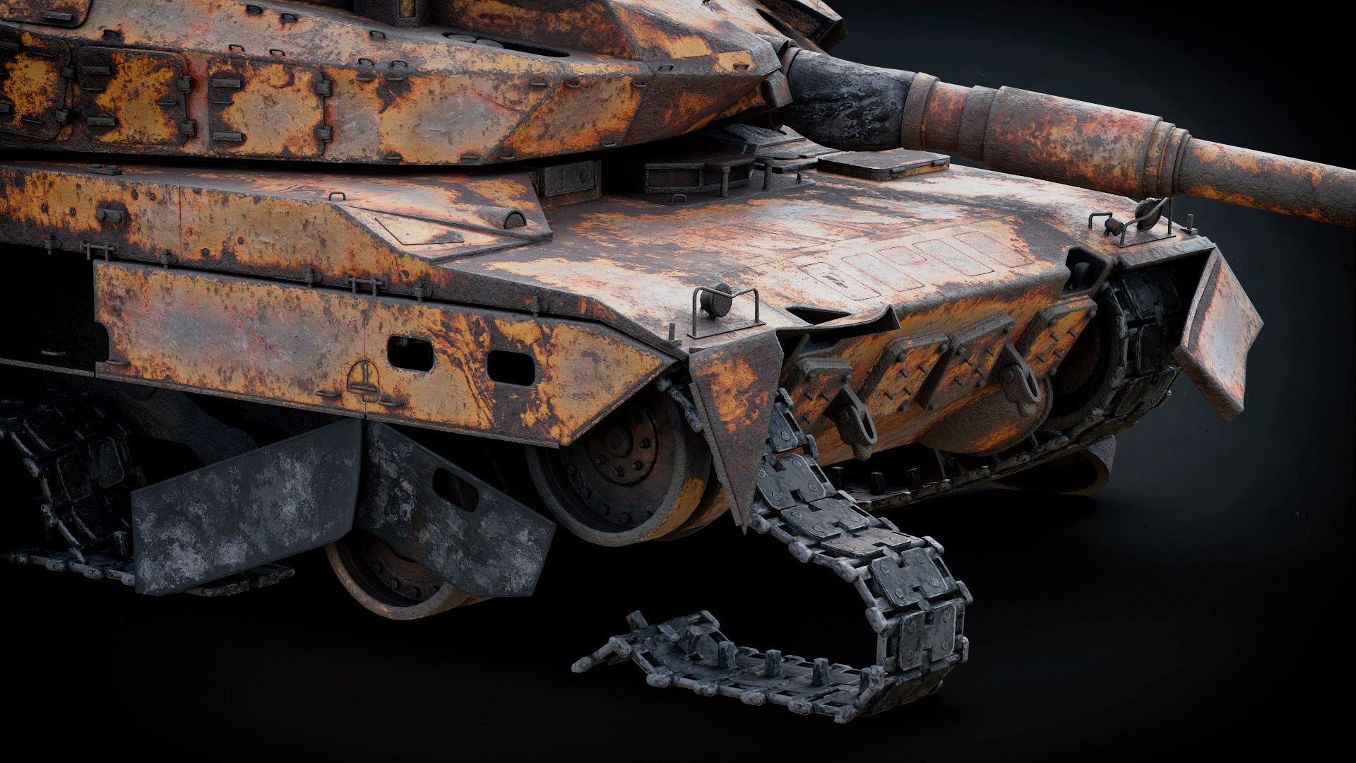 3D Type 10 Destroyed Main Battle Tank - TurboSquid 2152361