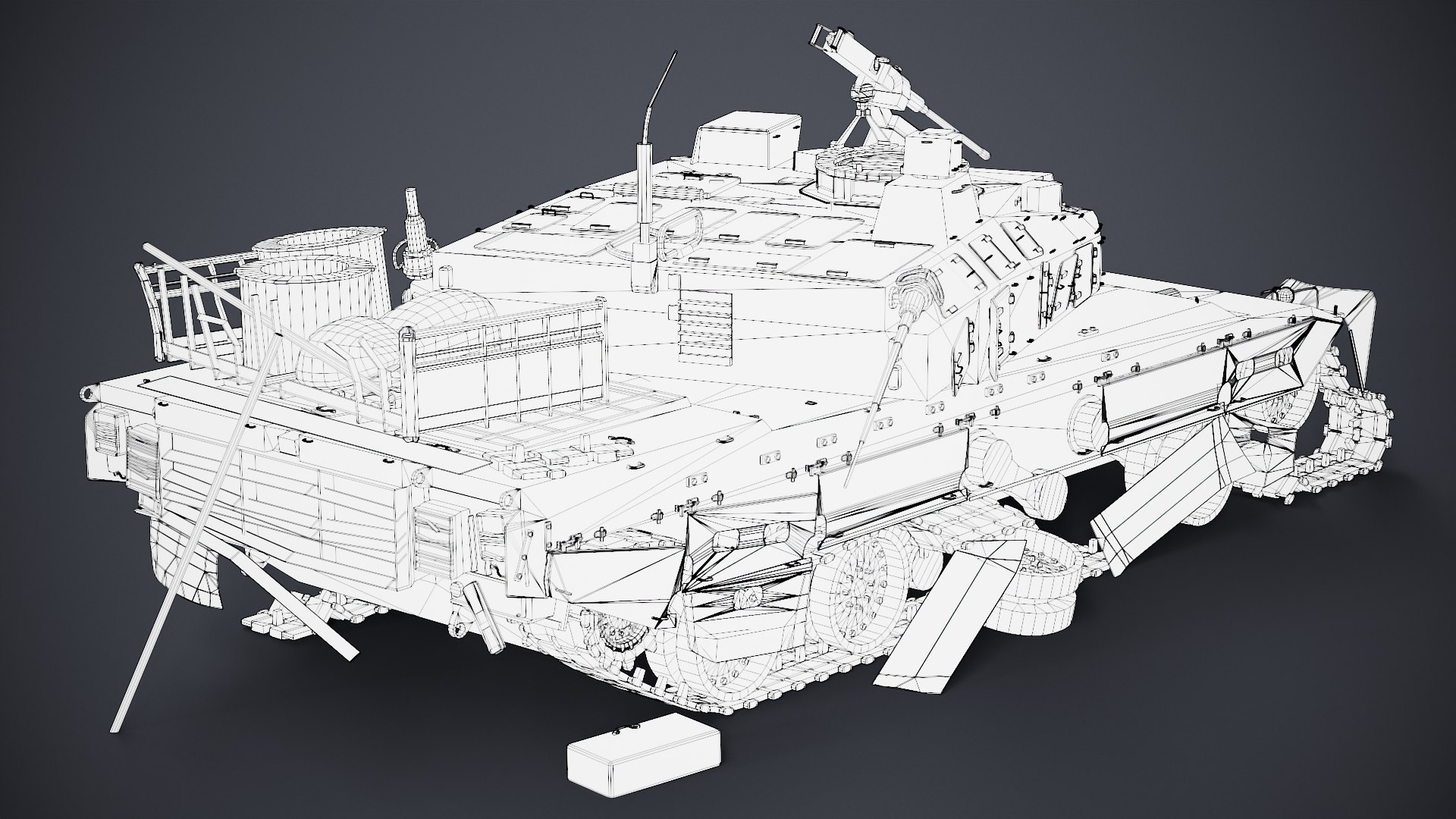 3D Type 10 Destroyed Main Battle Tank - TurboSquid 2152361