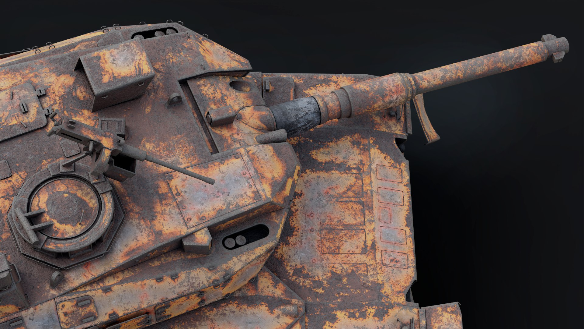 3D Type 10 Destroyed Main Battle Tank - TurboSquid 2152361