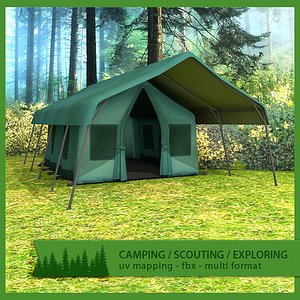 3d model of camping tent