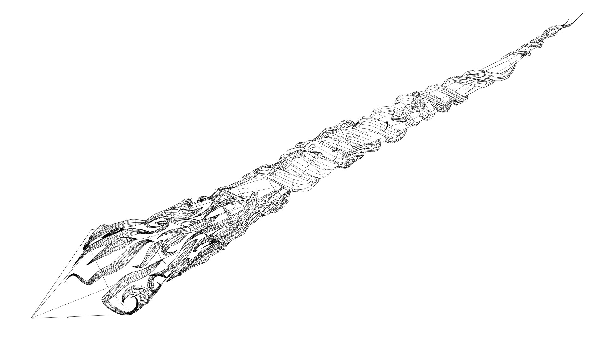 Crystal wand model TurboSquid 1947434