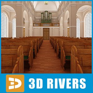 catholic church interior 3d max