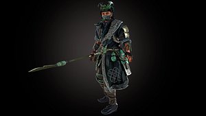 3D Winter Samurai model