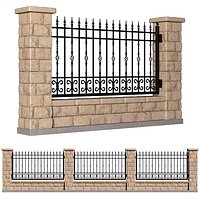 Entrance Driveway Iron Gates Pillars