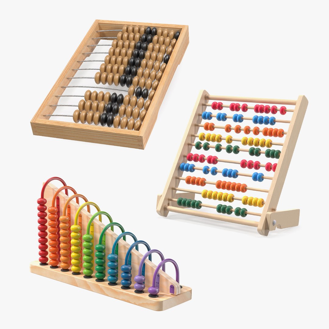 Wooden Abacus Collection 3D model preview