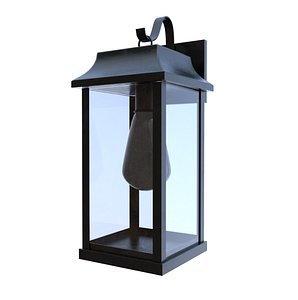 Outdoor Wall Lantern 3d Model  PBR  4K Textures  Blender   FBX OBJ GLB USD 3D model