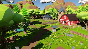 Farm Scene 3D model 3D model