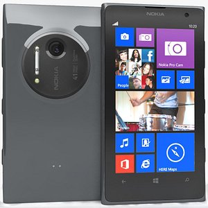 nokia lumia 1020 black 3d model