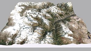 3D Mountain landscape in Tibet Nyingchi model