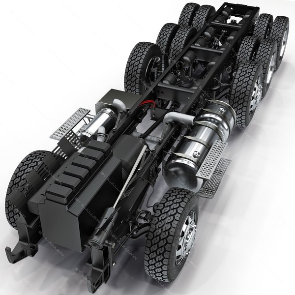 3d truck chassis completely model