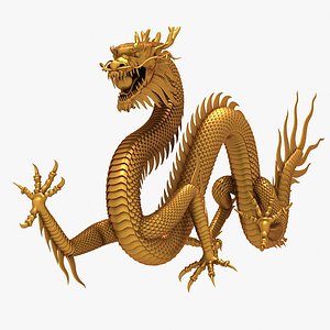 3d chinese straight dragon