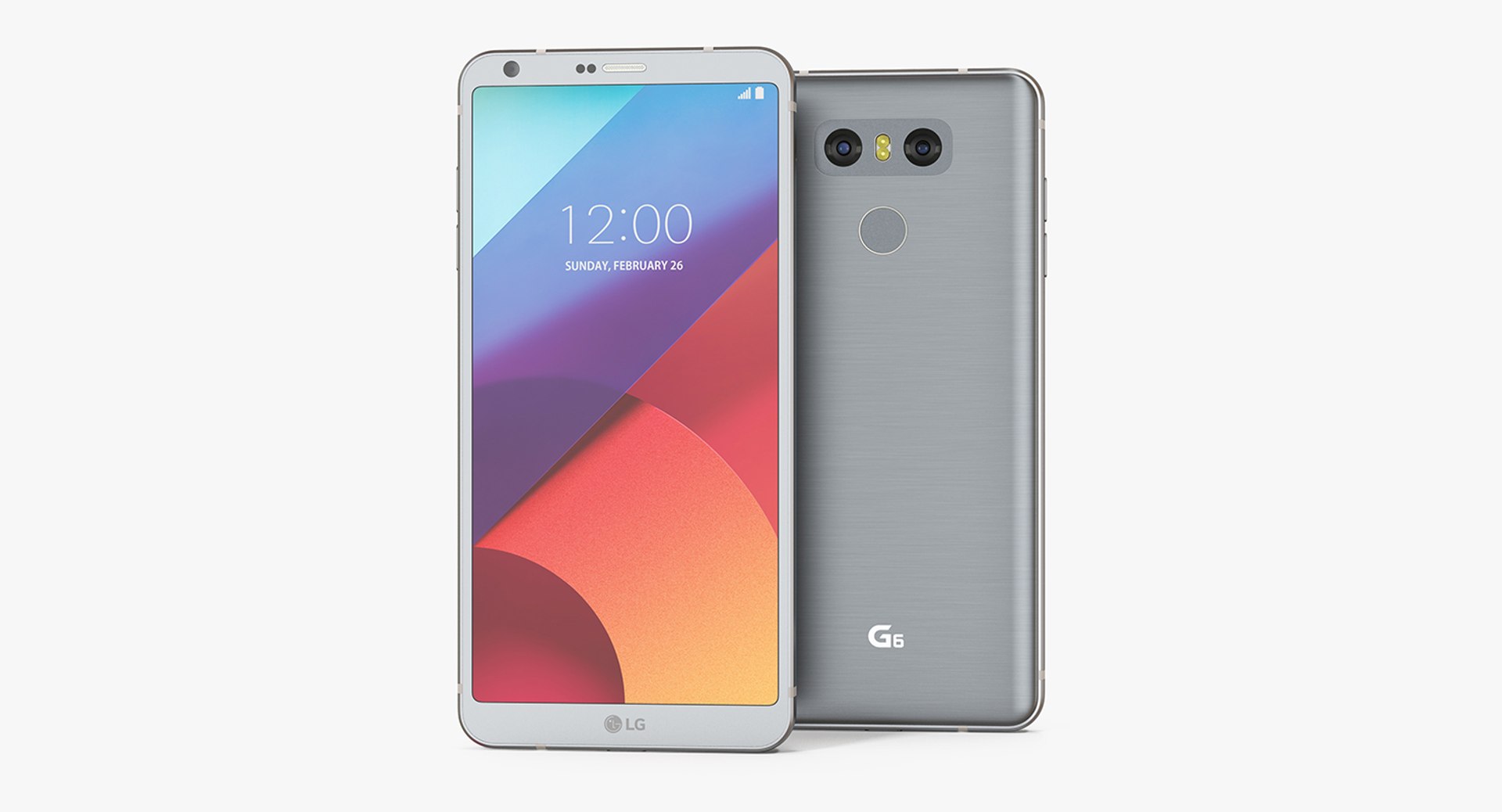 LG G6 Ice Platinum 3D model preview