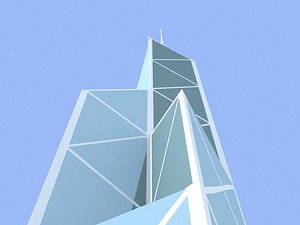 3d hong kong bank skyscrapers model