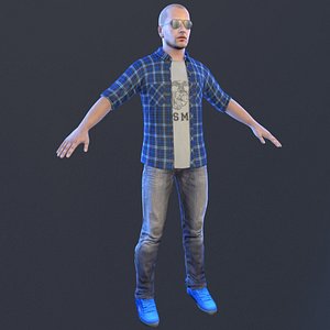 3D casual man model