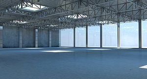 Large modern empty storehouse