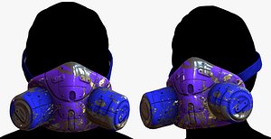 3D Gas mask respirator scifi futuristic model 3D