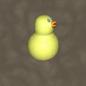 3d model marshmallow chick zipped