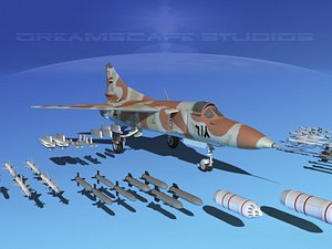 mig-23 flogger b fighter 3d dwg
