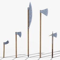 Medieval Axes Pack - 5 PBR Axes