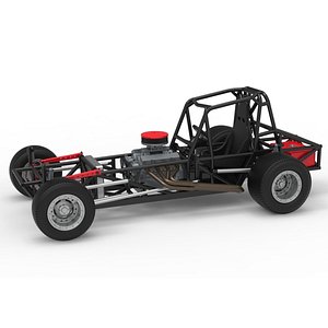 Vintage Dirt Modified stock car Base Version 6 Scale 1 to 25