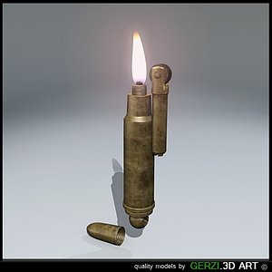 bullet petrol lighter 3d model
