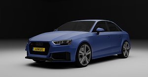 Audi rs3 sedan race car Modèles 3D en vedette in Véhicule 3DExport